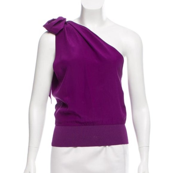 MaxMara Tops - Max mara sexy purple one shoulder blouse